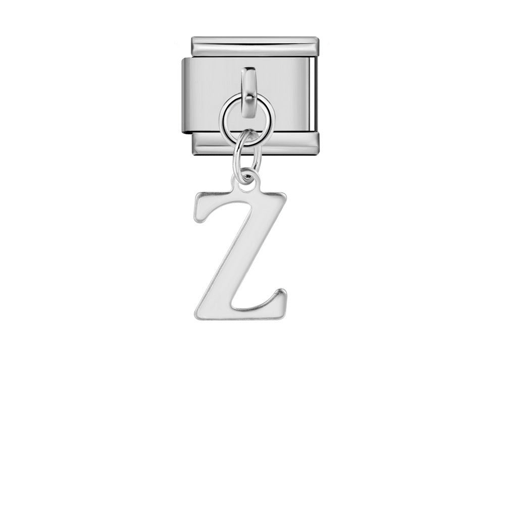 Alphabet Varsity Dangle Silver