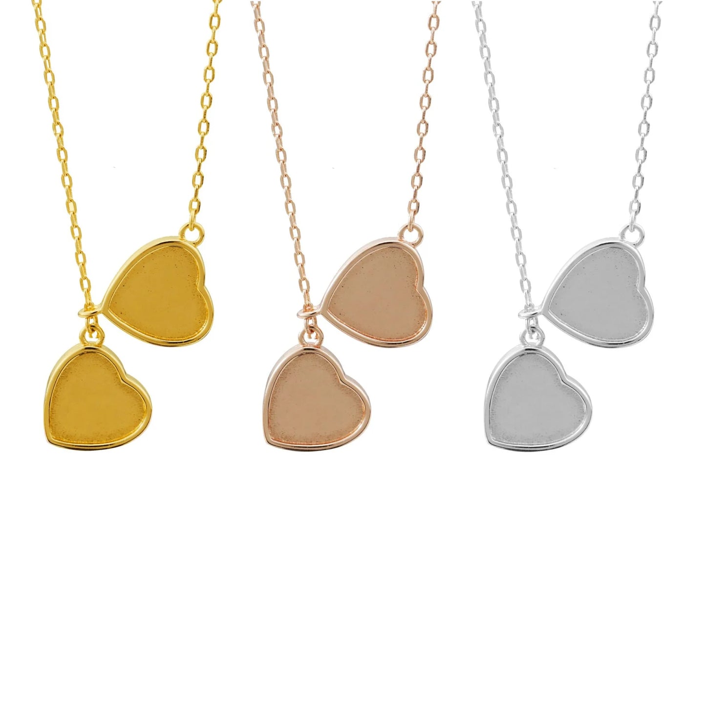 10mm Double Heart Necklace
