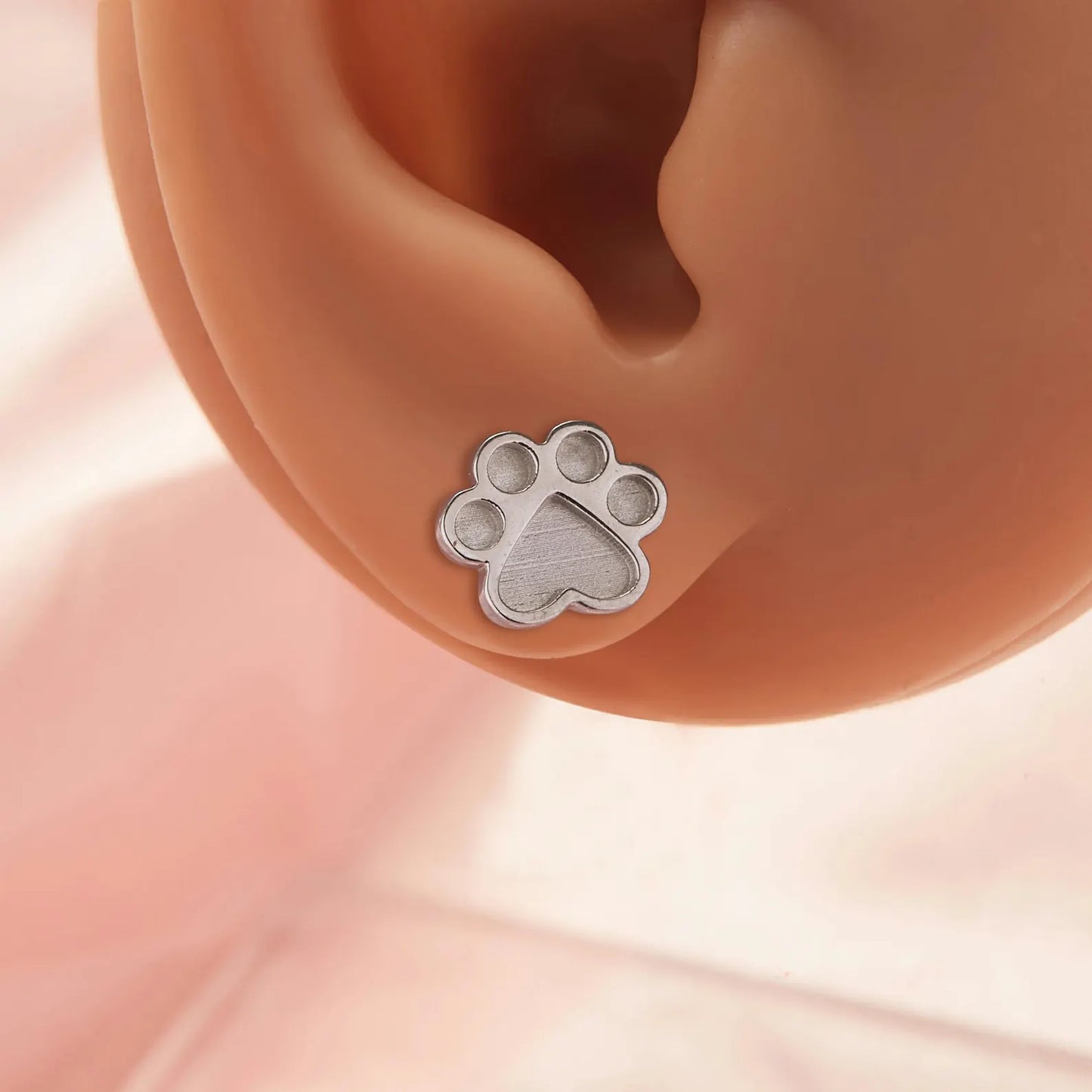 Paw Print Earring Studs