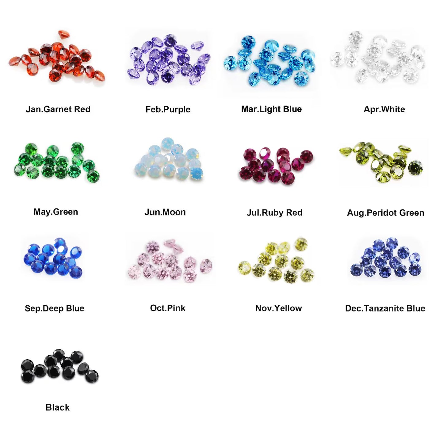 6mm x 8mm Oval Bracelet with Birthstones