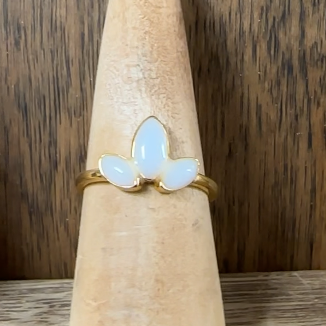4mm x 8mm Marquise Leaf Ring