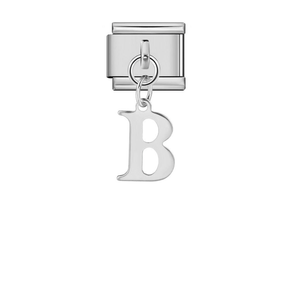 Alphabet Varsity Dangle Silver