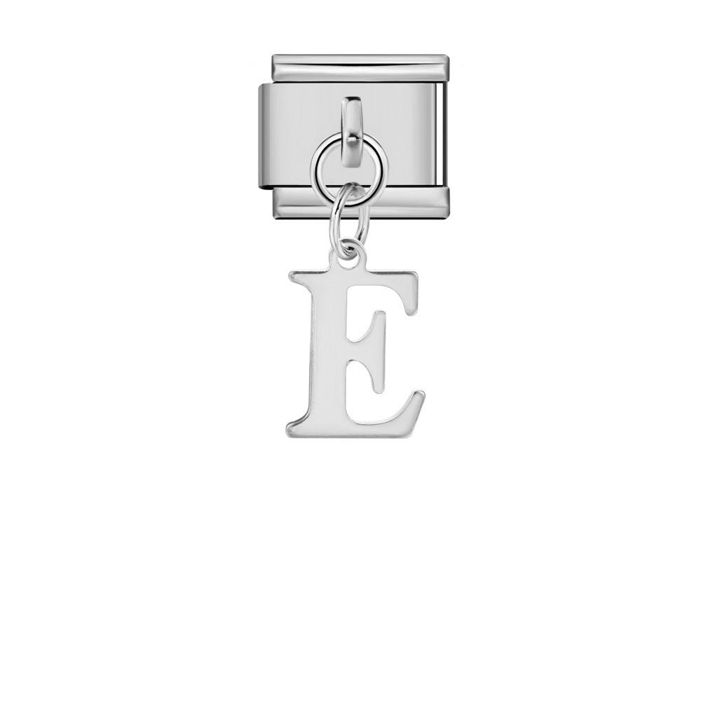 Alphabet Varsity Dangle Silver