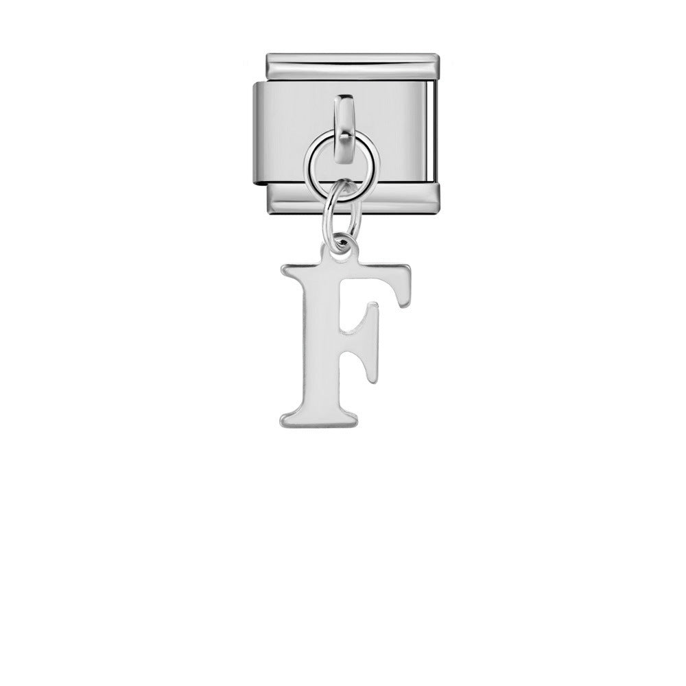 Alphabet Varsity Dangle Silver