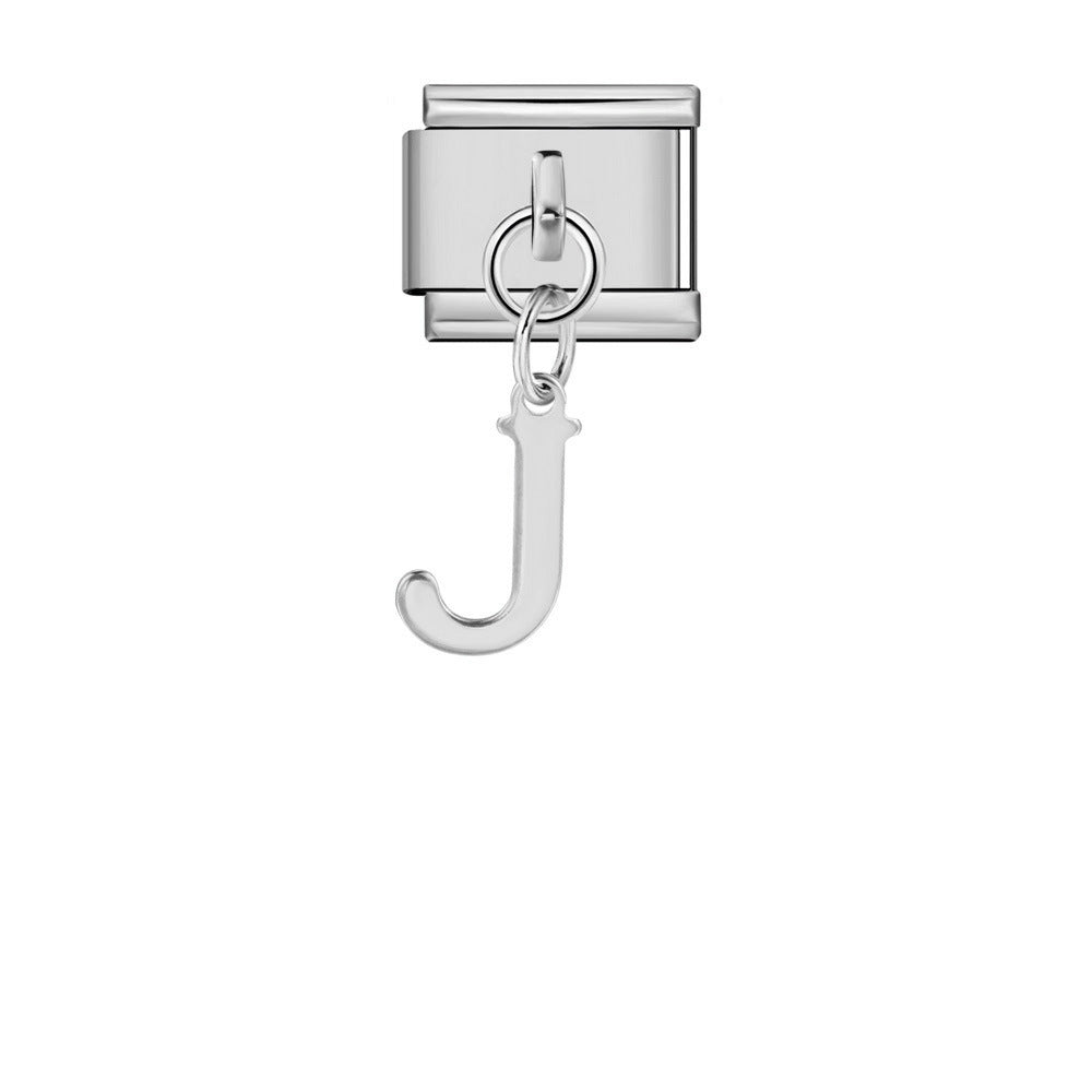 Alphabet Varsity Dangle Silver