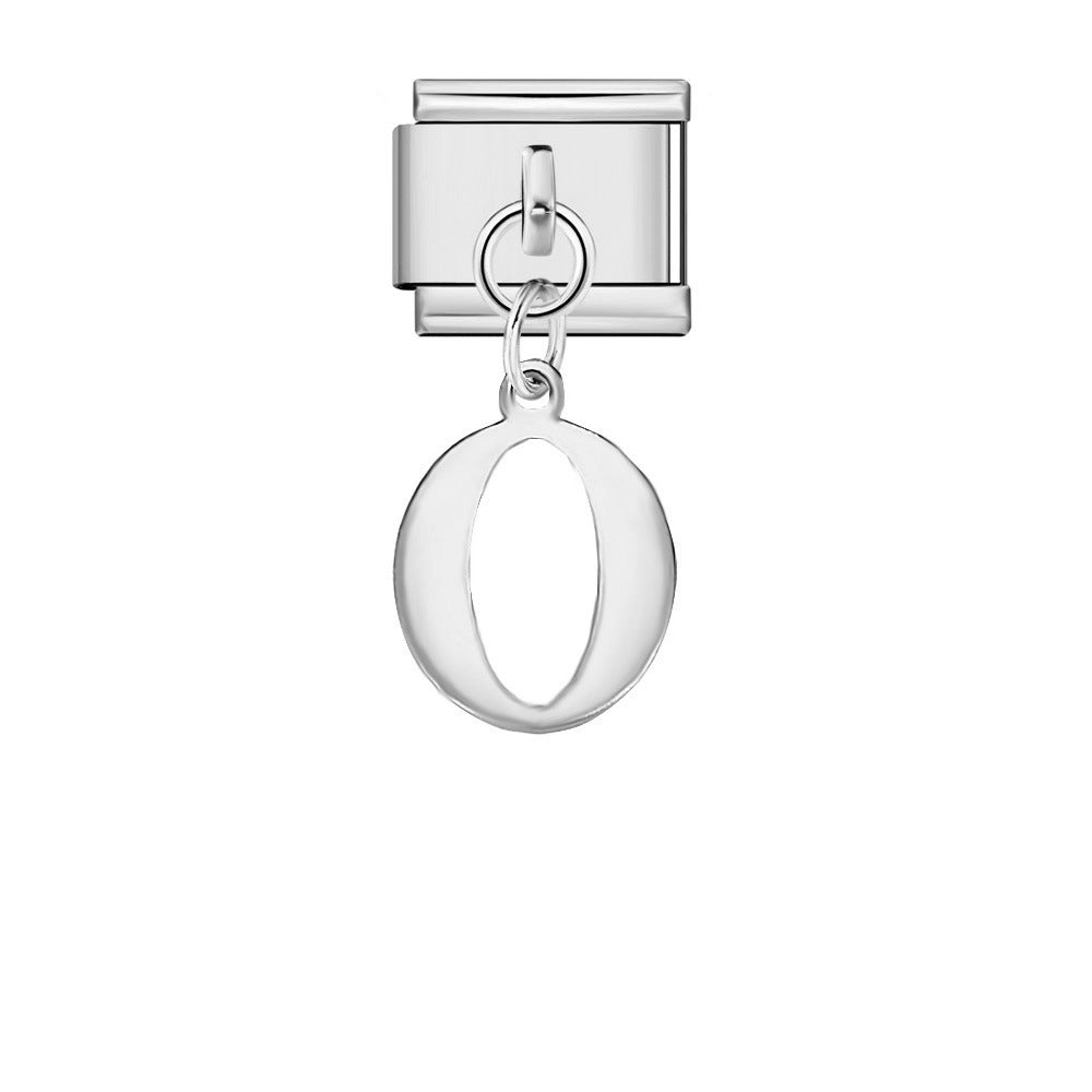 Alphabet Varsity Dangle Silver