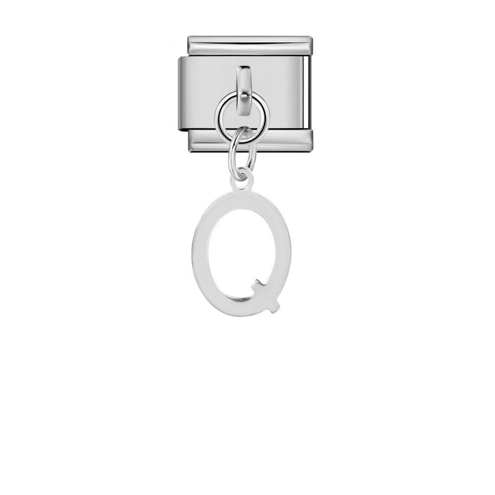 Alphabet Varsity Dangle Silver