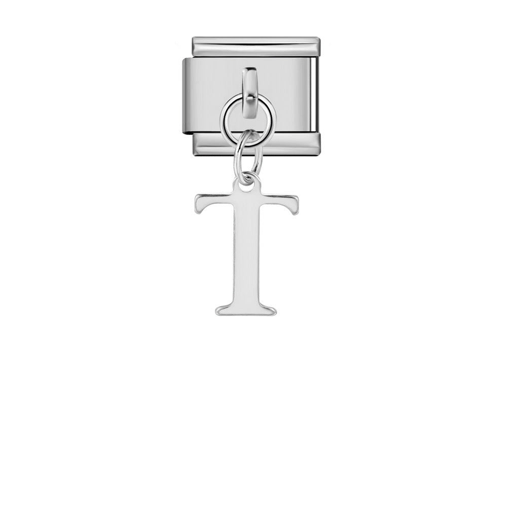 Alphabet Varsity Dangle Silver