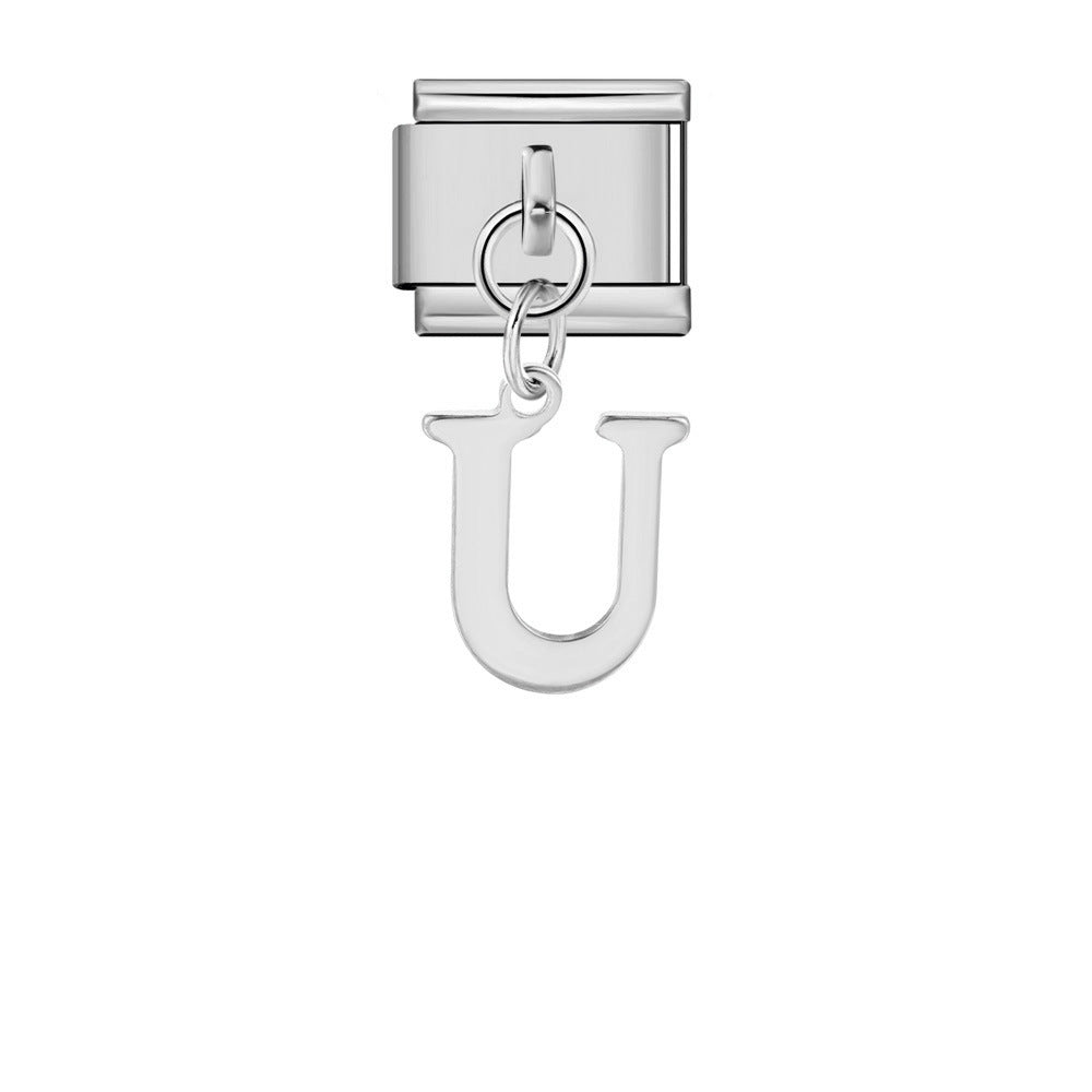 Alphabet Varsity Dangle Silver