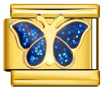 Blue Glitter Butterfly