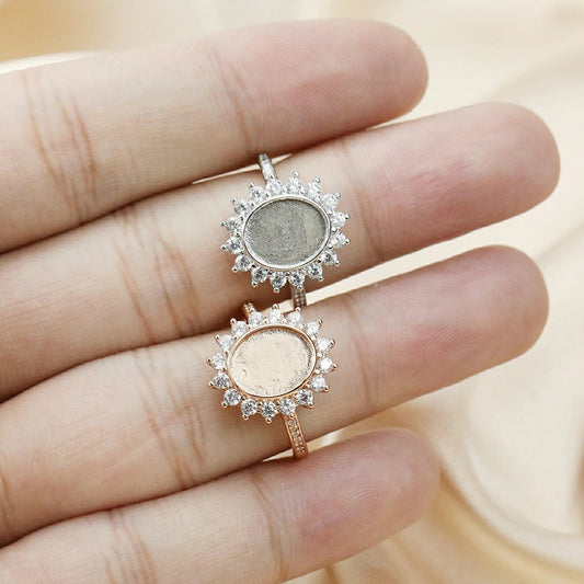 8mm x 10mm Oval CZ Stone Ring