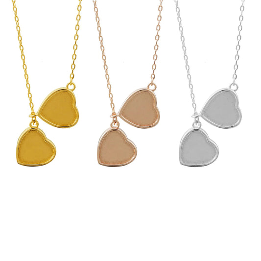 10mm Double Heart Necklace