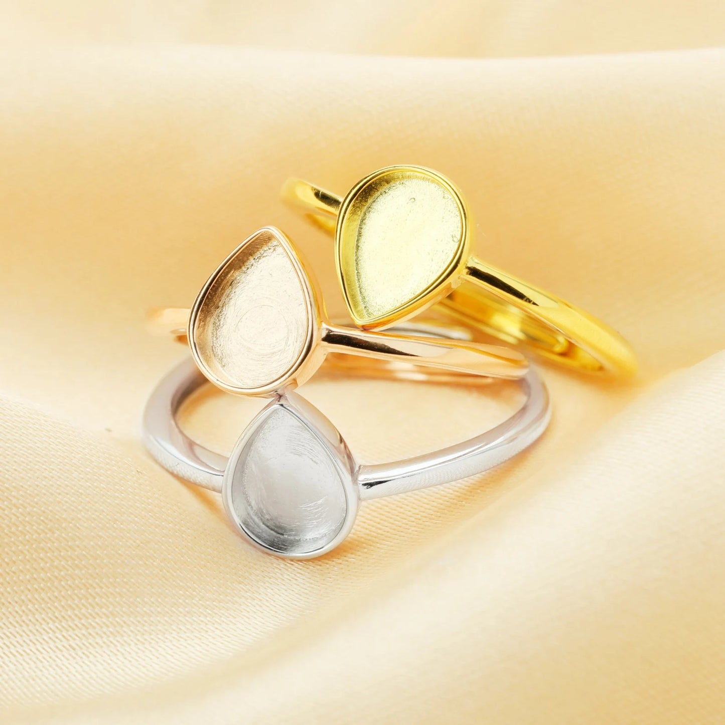 6mm x 8mm Pear Basic Ring