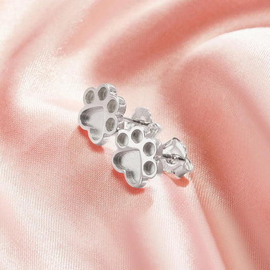 Paw Print Earring Studs