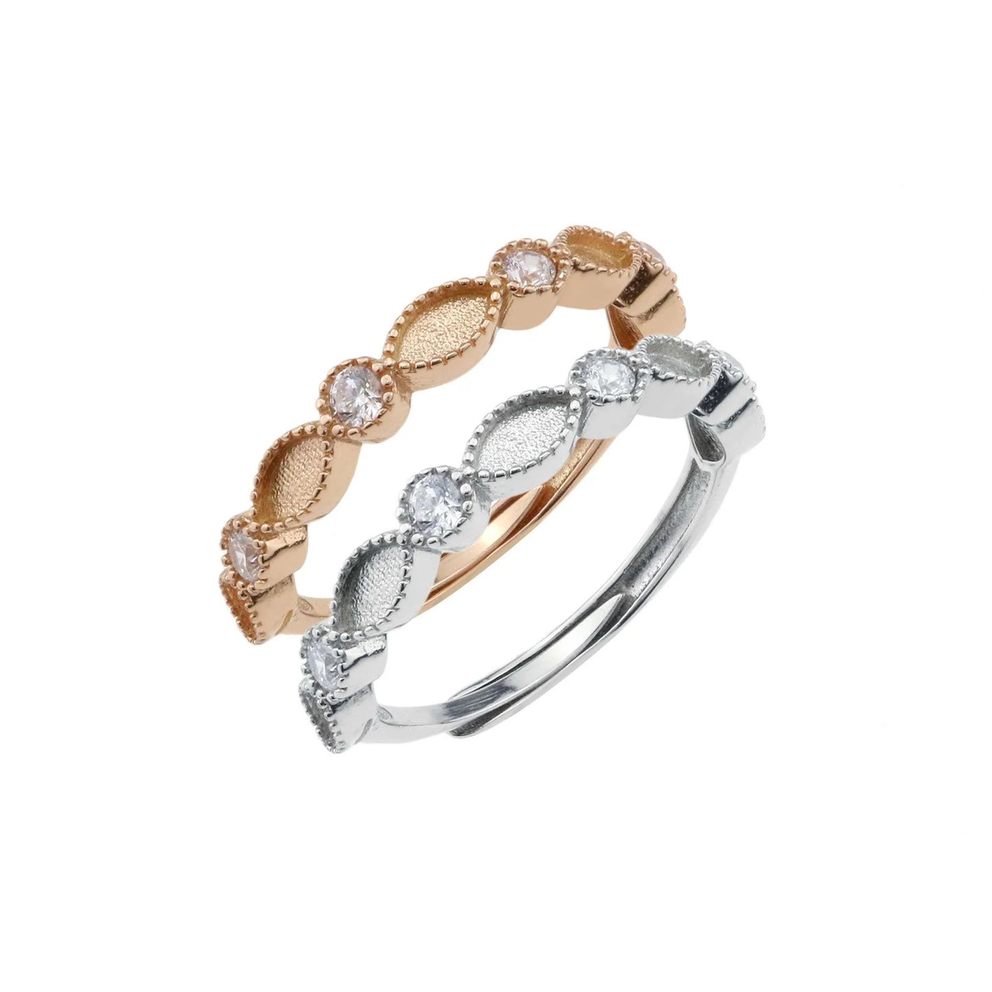 Half Band Ring with Circle Birthstones