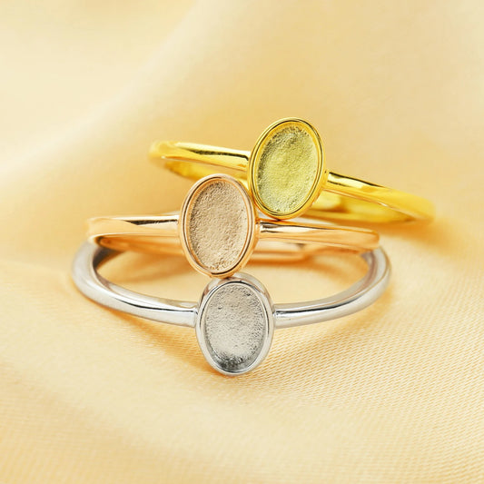 4mm x 6mm Oval Basic Ring