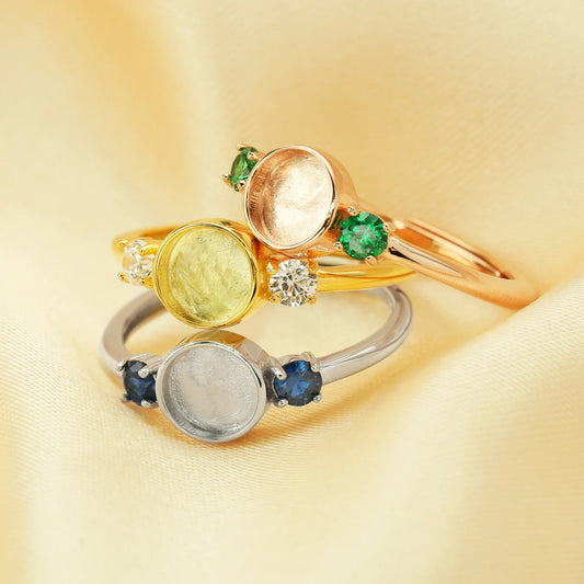 6mm Round Ring with Birthstones